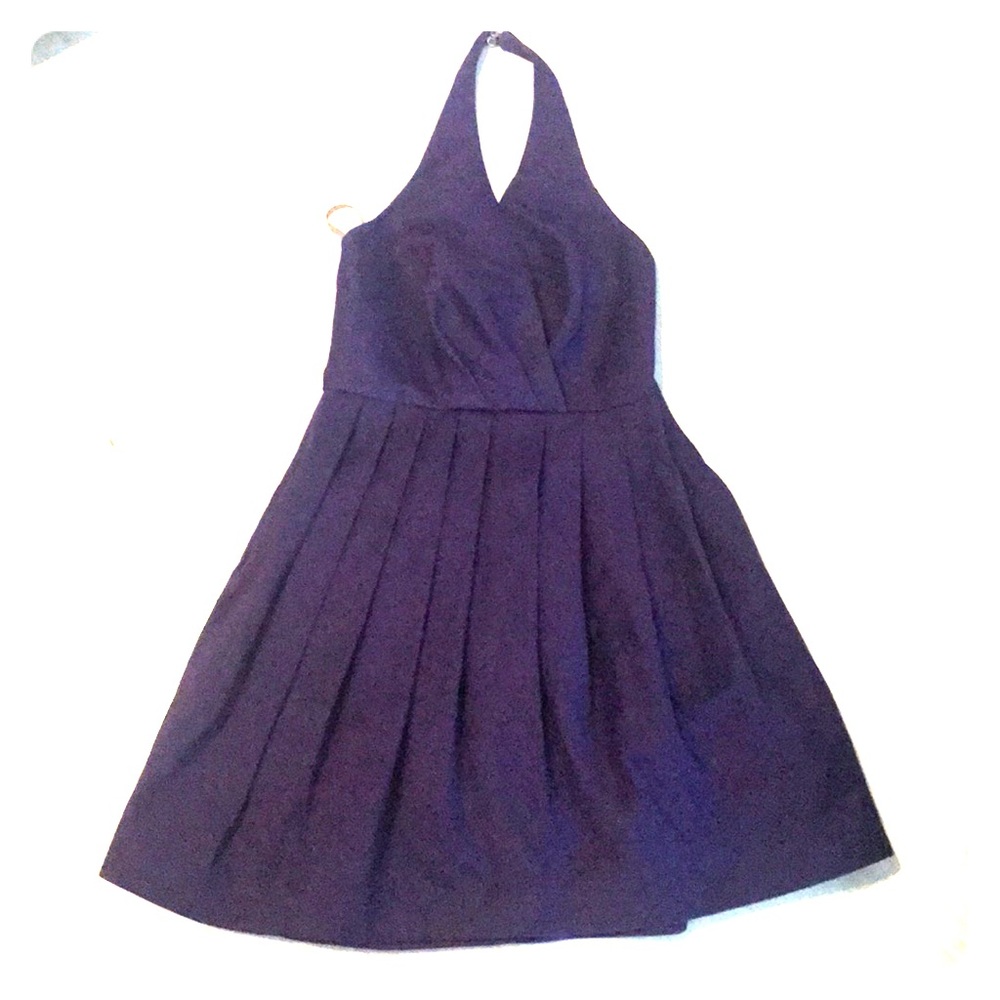 Halston Heritage purple halter dress